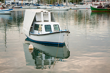 Image showing Boats in a Greek Port