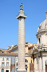 Image showing Traian column in Rome, Italy