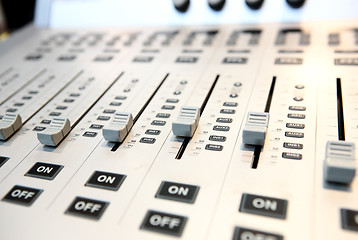 Image showing audio mixing console