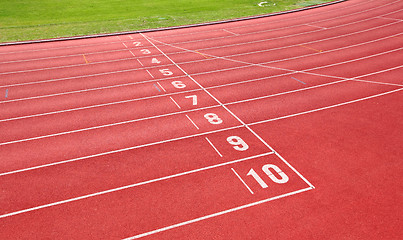 Image showing Running track for athletes