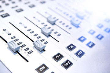 Image showing audio mixing console