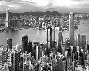 Image showing Hong Kong , black and white
