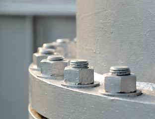 Image showing screw nuts closeup