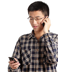 Image showing man talking on mobile phone