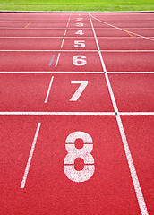 Image showing finish point of running track