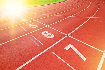 Image showing finish point of running track