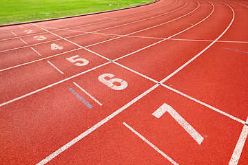 Image showing Running track for athletes