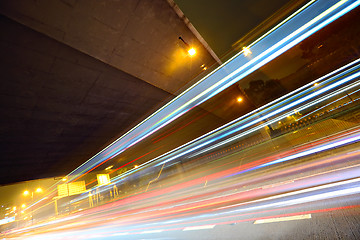 Image showing traffic in city at night