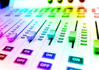 Image showing audio mixing console