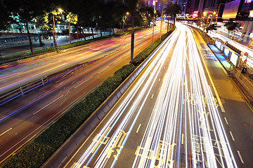 Image showing moving cars at night