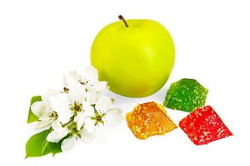 Image showing Jelly colourful with apple and color