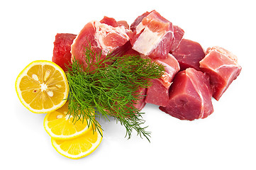 Image showing Pork with lemon and dill