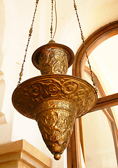 Image showing Egypt. A resort on Red sea. A pendant chandelier 