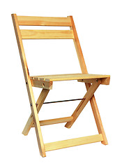 Image showing wooden folding chair isolated