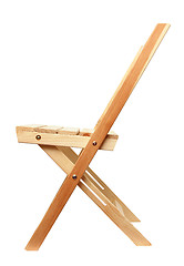 Image showing wooden folding chair isolated