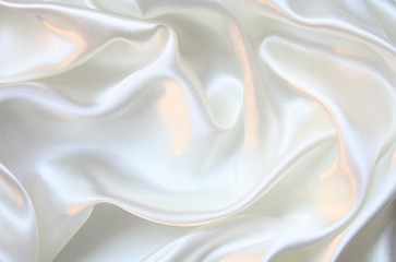 Image showing Smooth elegant white silk as background