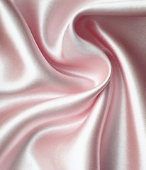 Image showing Smooth elegant pink silk as background