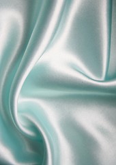 Image showing Smooth elegant blue silk as background 