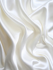 Image showing Smooth elegant white silk as background