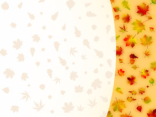 Image showing Colorful autumn leaves card. EPS 8