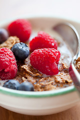 Image showing Breakfast cereal with berries