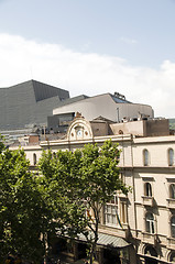 Image showing facade rooftop view Liceu Grand Theater La Rambla Barcelona Spai