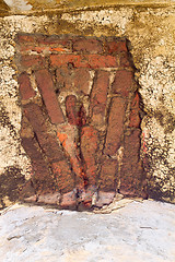 Image showing ancient bricklaying