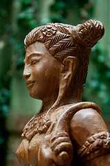 Image showing wooden female figure