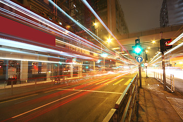 Image showing Modern urban landscape at night 