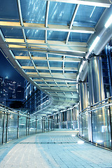 Image showing footbridge in door at night