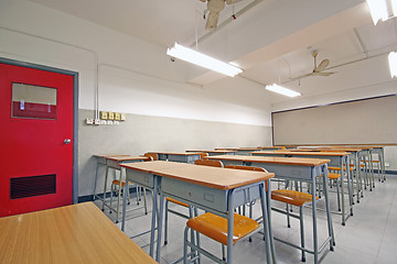 Image showing Empty big classroom at school