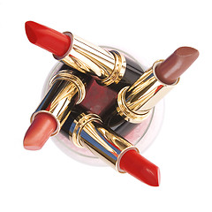 Image showing different red lipstick