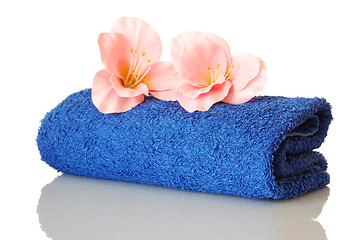 Image showing towel and flower