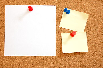 Image showing blank sheet paper on bulletin board