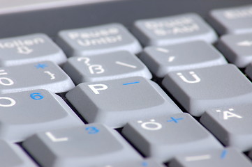 Image showing keyboard of laptop computer