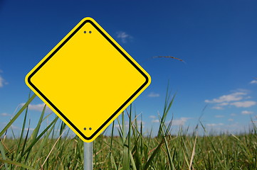 Image showing yellow sign blank and empty