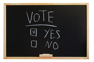 Image showing vote yes or no