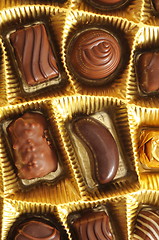 Image showing chocolate truffles in a box