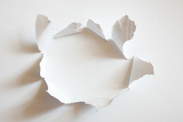 Image showing hole in paper