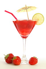 Image showing strawberry juice or cocktail