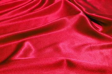 Image showing red satin background