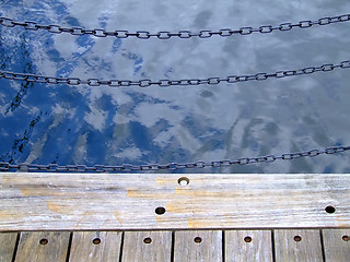 Image showing Chain on a dock