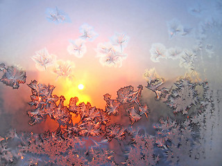 Image showing ice patterns and sun