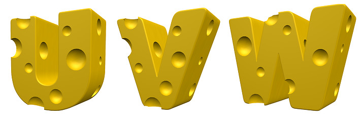 Image showing cheese letters