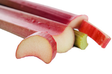 Image showing The cut rhubarb