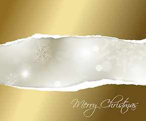 Image showing Vector Christmas golden background