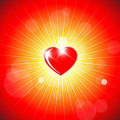 Image showing Background with red heart