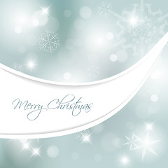 Image showing Blue Vector Christmas background