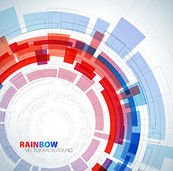 Image showing Abstract background with red and blue colors