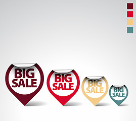 Image showing Colorful Round Labels / stickers for big sale